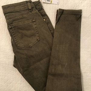 Army green Michael Kors skinny jeans size 4